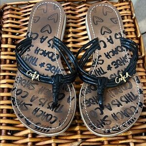 Coach Black Sandals